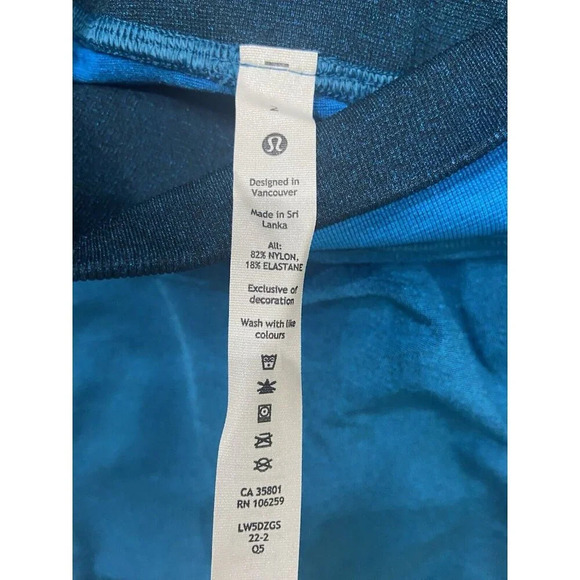 2 Pair Lululemon Seamless Mesh High Rise Tight Leggings 25" Blue Gray 2 - Picture 2 of 5